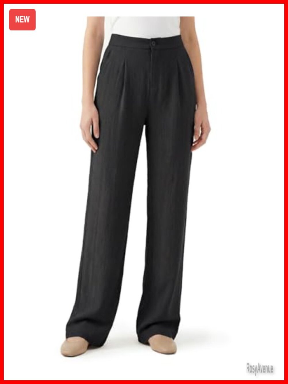 Tall Linen Pants Women 5'8"+ Wide Leg Straight Palazzo Dress Pants Work Summer